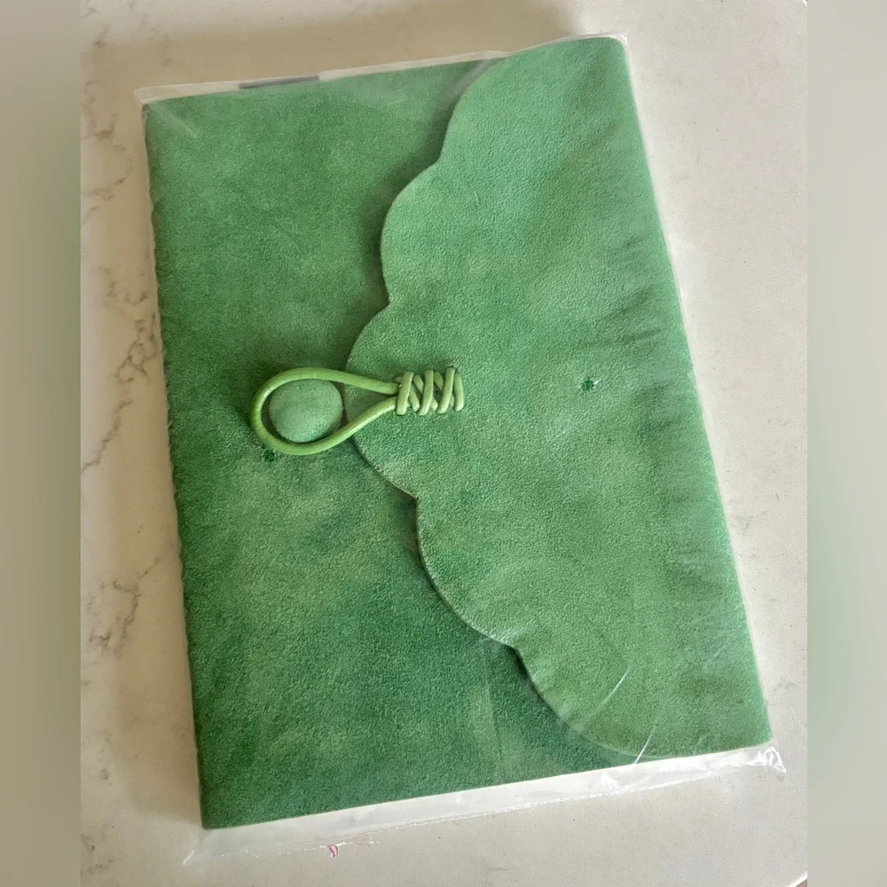 Paper Source mint green suede journal - Picture 1 of 6